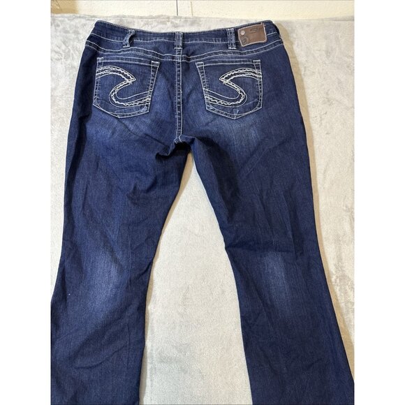 Silver Jeans Co Tuesday Bootcut Jeans Dark Wash Womens 22x33 - Picture 8 of 10